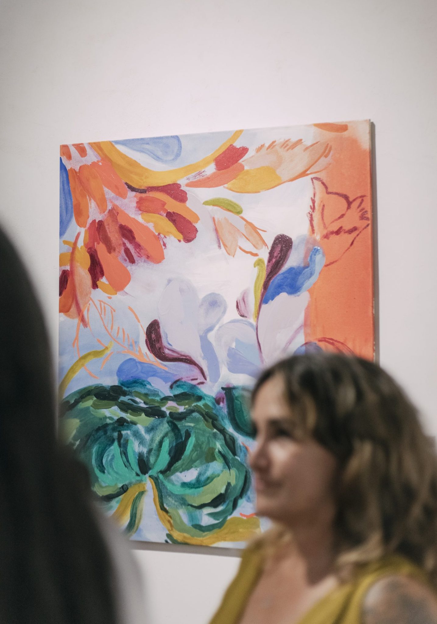 Lidia M. Pinzolas, Un céfiro soplando entre los juncos del río. Fotografía de Eva G. Herrero, inauguración de "Desde el umbral", Galería Beatriz Pereira (2025)